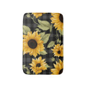 Tapis De Bain en vichy Motif tournesol (Devant (Vertical))