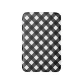 Tapis De Bain En vichy noir et blanc (Devant (Vertical))
