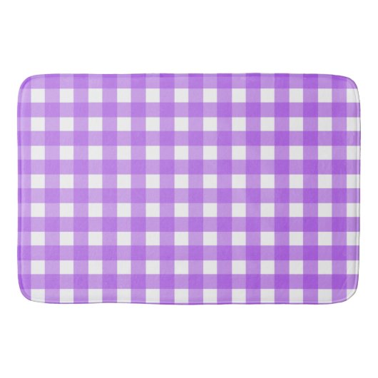 Tapis De Bain En vichy violet brillant (Devant)