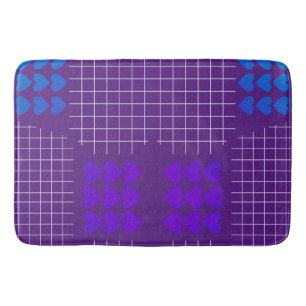 Tapis De Bain Enceintes Royal Purple Blue Grid