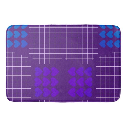 Tapis De Bain Enceintes Royal Purple Blue Grid (Devant)