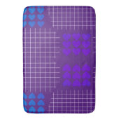 Tapis De Bain Enceintes Royal Purple Blue Grid (devant Vertical)