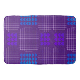 Tapis De Bain Enceintes Royal Purple Blue Grid