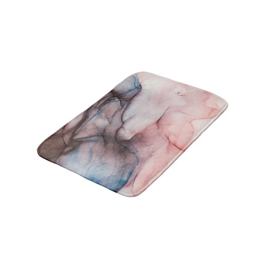 Tapis De Bain Encre alcool rose (Angle)