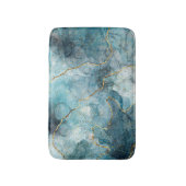 Tapis De Bain encre d'alcool bleu (Devant (Vertical))