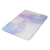 Tapis De Bain Encre d'alcool rose, pourpre et bleu (Angle)