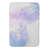 Tapis De Bain Encre d'alcool rose, pourpre et bleu (devant Vertical)