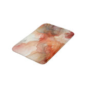 Tapis De Bain encre d'alcool rouge et orange (Angle)