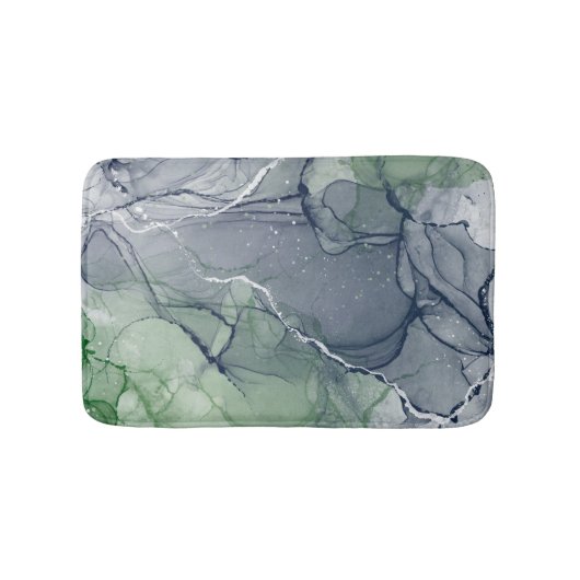 Tapis De Bain encre d'alcool verte (Devant)