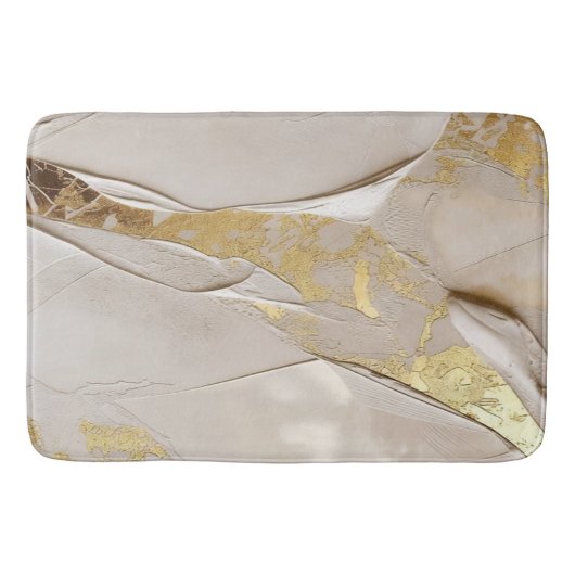 Tapis De Bain Enduit Texturé Rose Gold Abstrait (Devant)