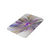 Tapis De Bain Energetic, Colorful Abstract Fractal Art Flower (Angle)