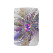Tapis De Bain Energetic, Colorful Abstract Fractal Art Flower (Devant (Vertical))