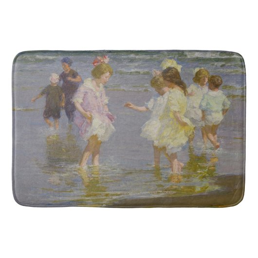 Tapis De Bain Enfants marchant sur la plage (par E.H. Potthast) (Devant)