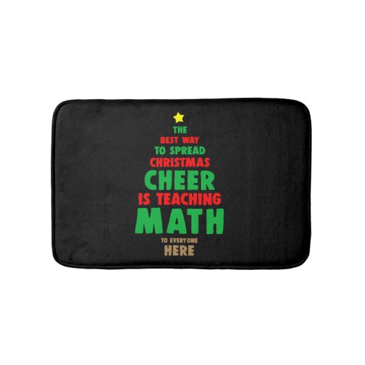 Tapis De Bain Enseignant en mathématiques de Noël (Devant)