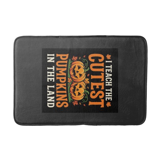 Tapis De Bain Enseignant Halloween Dessin de citrouilles le plus (Devant)