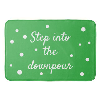 Tapis De Bain Entrez Dans L'averse | Citation Inspirante Verte