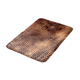 Tapis De Bain Épais rayures croisées en orange avec ombre