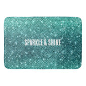 Tapis De Bain Éperche verte Turquoise Aqua (Devant)