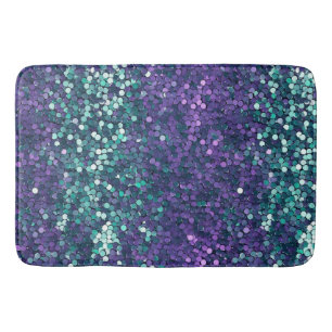 Tapis De Bain Épersion de sirène d'aqua pourpre