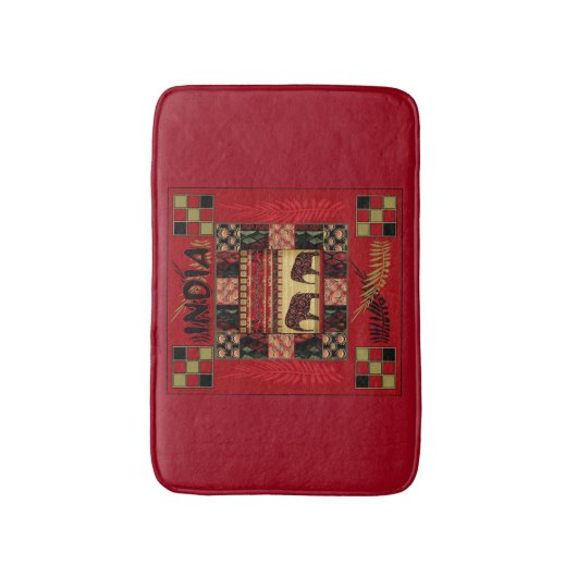 Tapis De Bain Ephapes ethniques disparates en Inde (Devant (Vertical))