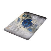 Tapis De Bain Ephémère de Rose victorien bleu foncé (Angle)