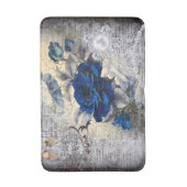 Tapis De Bain Ephémère de Rose victorien bleu foncé (Devant (Vertical))