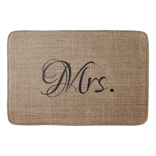 Tapis De Bain Épouse - sa et sienne M. et Mme Bride Groom Burlap (Devant)