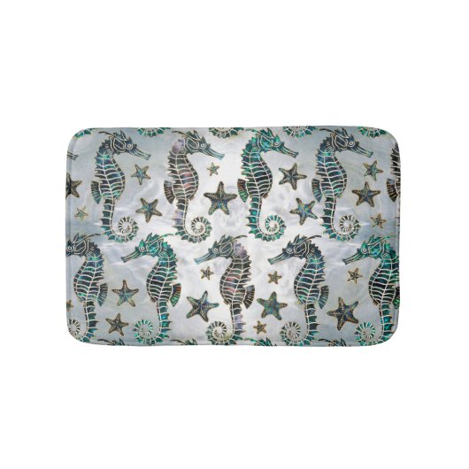 Tapis De Bain Équestre de mer Starfish Abalone Motif (Devant)