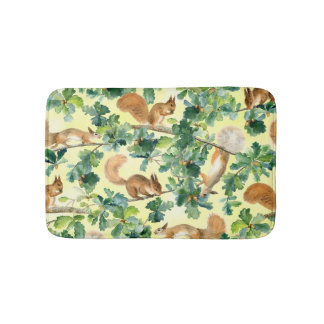Tapis De Bain Equipe aquarelle, chêne motif sans soudure.