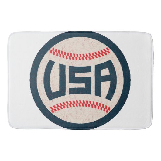 Tapis De Bain Équipe de baseball USA (Devant)
