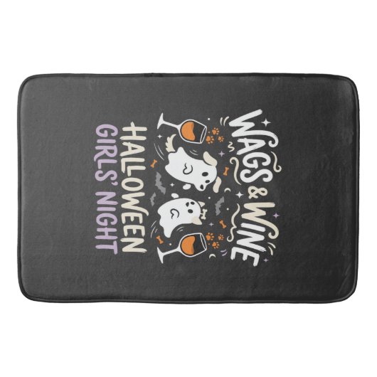 Tapis De Bain Équipe de fantômes de chien d'Halloween (Devant)