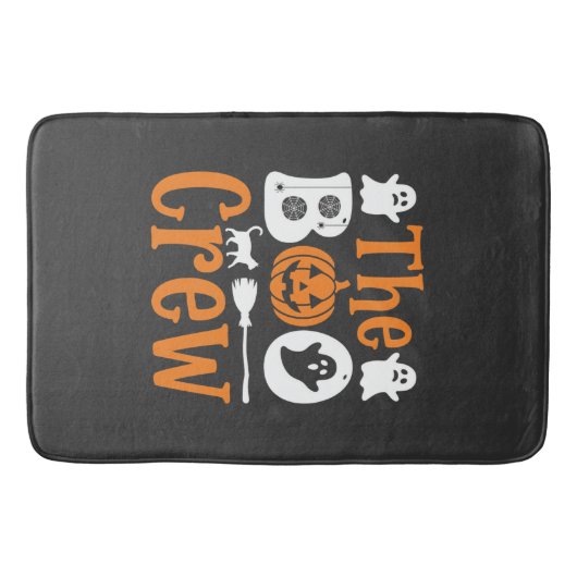 Tapis De Bain Équipe de fantômes de citrouille de chat de concep (Devant)