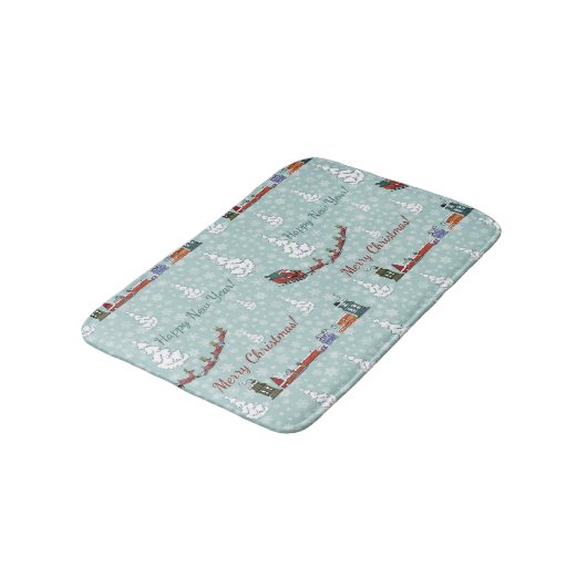 Tapis De Bain Équipe de père Noël (Angle)