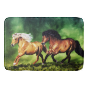Tapis De Bain Équipe de rêve Chevaux islandais en course