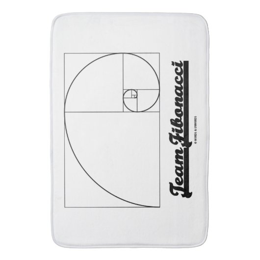 Tapis De Bain Équipe Fibonacci (Spirale Fibonacci) (devant Vertical)