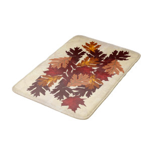 Tapis De Bain Érable et chêne Feuillage Feuille Couleurs d'aut