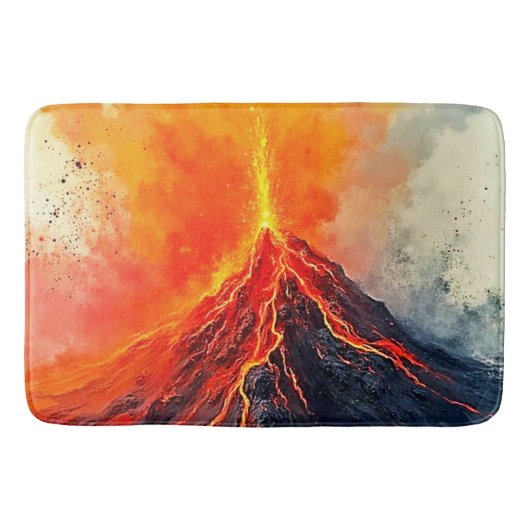 Tapis De Bain Éruption volcanique : puissance brute (Devant)
