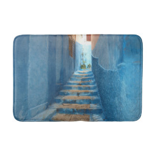 Tapis De Bain Escalier bleu étroit au Maroc