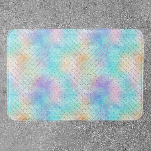 Tapis De Bain Éscaliers de sirène bleu rose