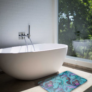 Tapis De Bain Escaliers en mosaïque Abstraite colorée ou à lunet