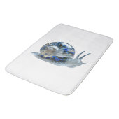 Tapis de bain escargot floral bleu (Angle)