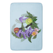 Tapis De Bain Escargots cubains champignons violets (devant Vertical)