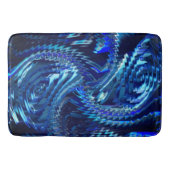 Tapis De Bain Estrela azul ondulada com trados em ziguezague (Devant)