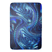 Tapis De Bain Estrela azul ondulada com trados em ziguezague (devant Vertical)