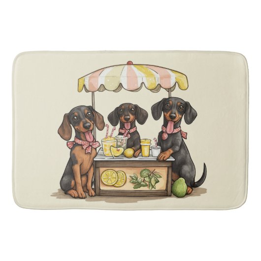Tapis De Bain Étal de limonade de chiens teckel (Devant)