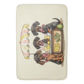 Tapis De Bain Étal de limonade de chiens teckel (devant Vertical)
