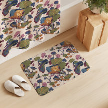 Étang de lotus en bleu crème vert rose jaune