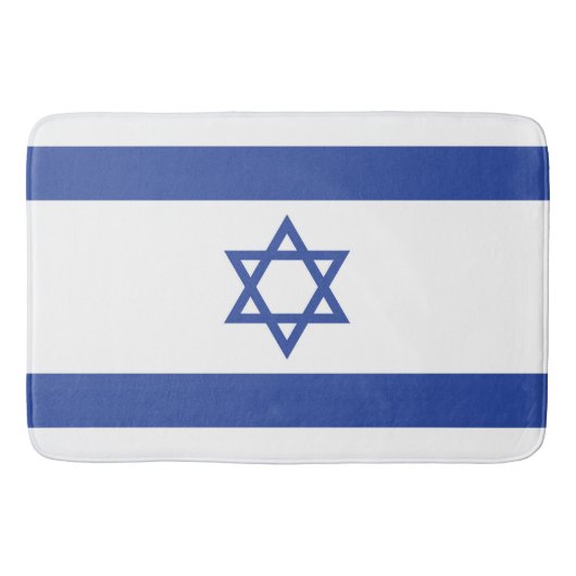 Tapis De Bain Etat d'Israël Drapeau, Étoile de David Juifs (Devant)