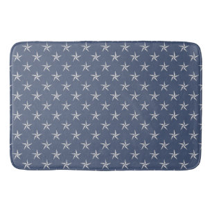 Tapis De Bain Été Nautique Marine Bleue Etoile de mer Starfish