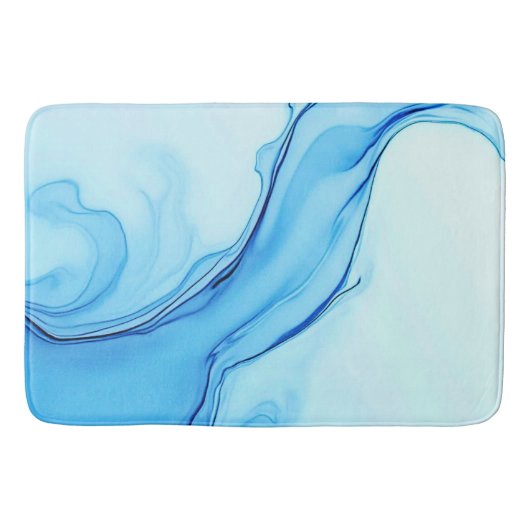 Tapis De Bain Éthéal Blue Liquide Art Éperal (Devant)